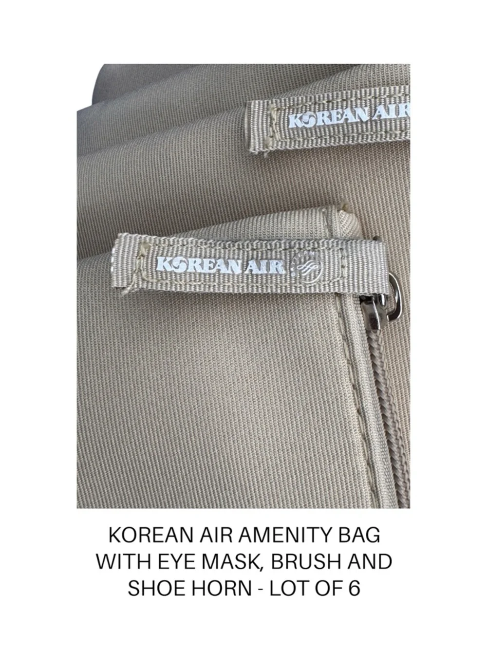 Lot of 6 Korean Air Amenity Kits without skincare products - Picture 4 of 4